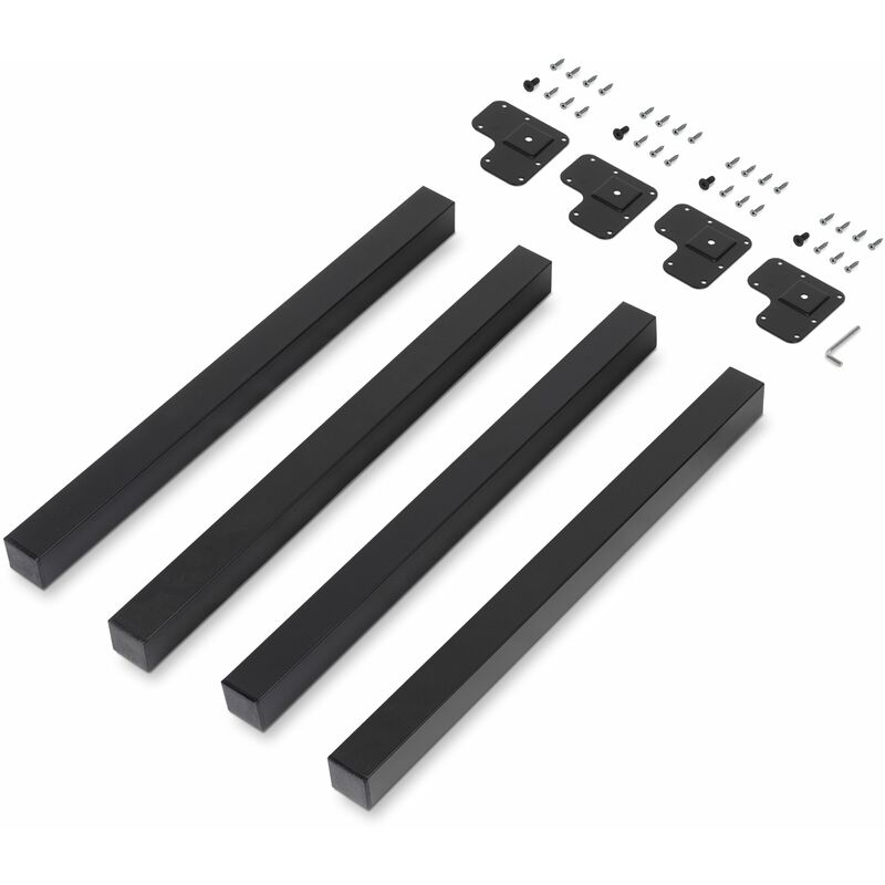 Emuca - Lotto di 4 gambe quadrate per tavolo