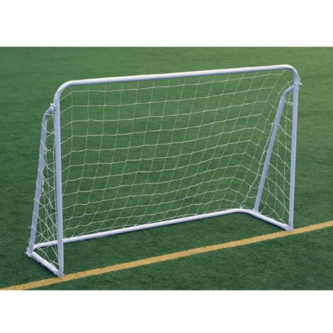 Porta da Calcio 180x60x122 cm in Metallo Deluxe Bianca