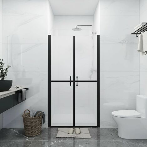 Porta da doccia dotata di 2 maniglie e vetri completamente satinati varie misure dimensioni: 81 x 190 cm