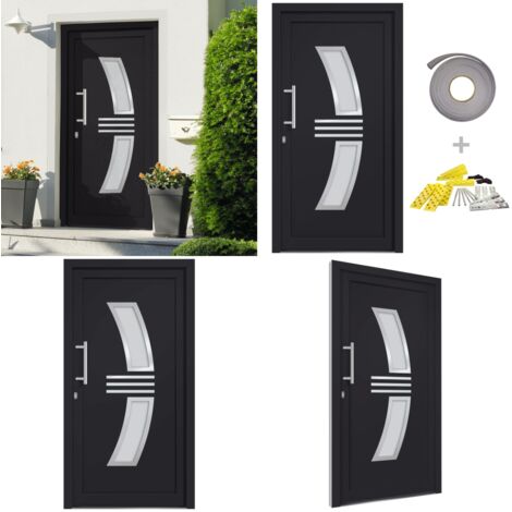 Porta di Ingresso Antracite 108x200 cm - Sicurezza - Design elegante