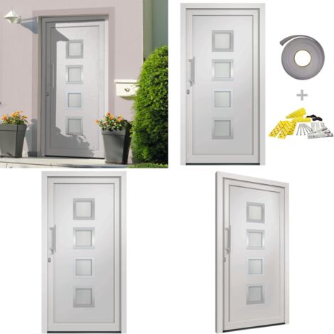 Porta di Ingresso Bianca 108x200 cm - Sicurezza - Alluminio