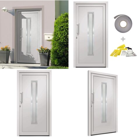 Porta di Ingresso Bianca 88x200 cm - Sicurezza - Alluminio