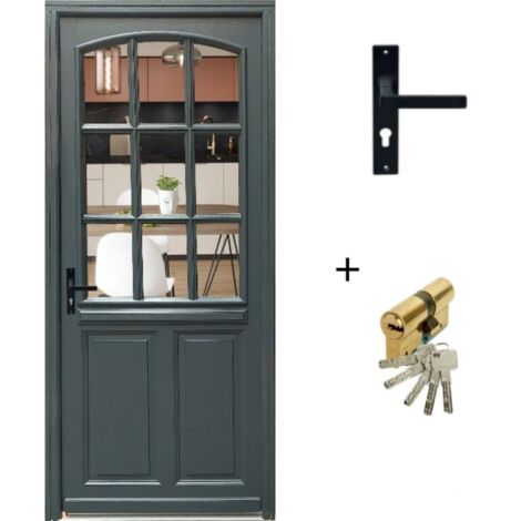 Porta d'ingresso in legno Exo Modello 'alexa' 215X80 Lato destro Venduta con maniglia e cilindro