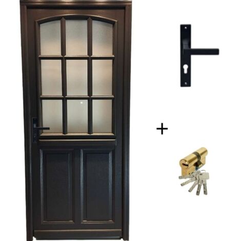 Porta d'ingresso in legno Exo Modello 'Alicia' 215X90 Lato destro Venduta con maniglia e cilindro