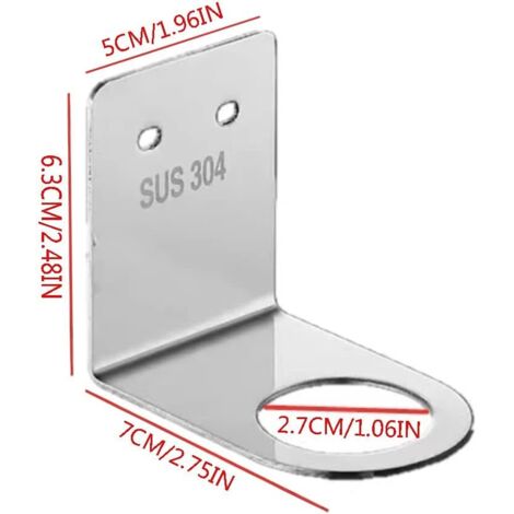 Porta dispenser di sapone manuale da parete in argento, supporto da parete per barattolo di shampoo, ripiano portaoggetti per lozioni (cucina e bagno)