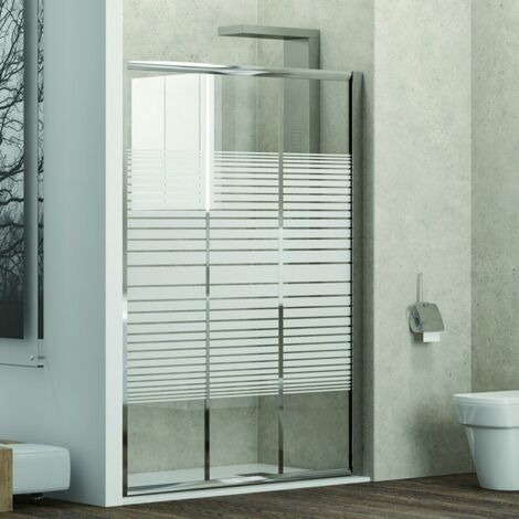 Porta doccia 115cm vetro serigrafato altezza 180cm KP3000 kamalu