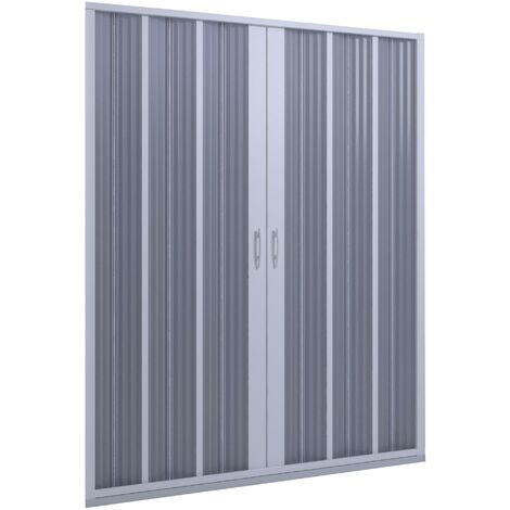 Porta Doccia 170 cm 2 Ante a Soffietto in PVC Apertura Centrale H185 cm Dorini Bianco