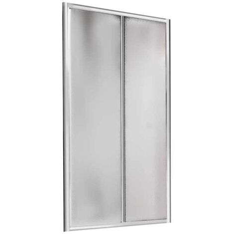 "PORTA DOCCIA A 1 ANTA FISSA E 1 SCORREVOLE """"SMERALDA"""" TRASPARENTE Sp.3 mm P.CROMO 130-135 - Ap.60 cm"