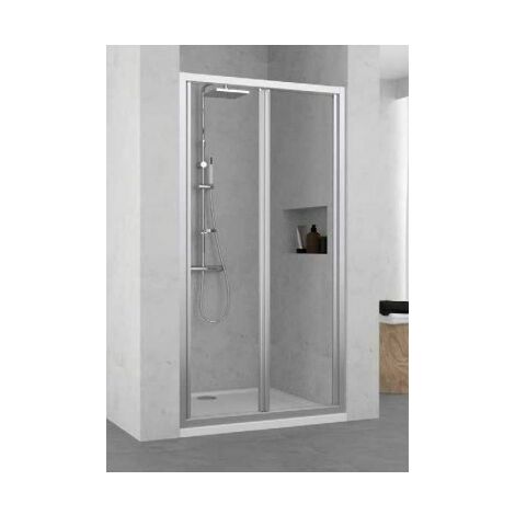 Porta doccia a soffietto S2 elyane 78 est. 78 a 84 cm cristallo trasp. prof. silver