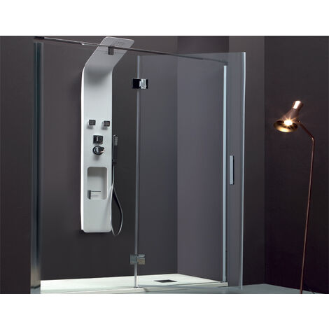 Porta doccia battente per nicchia anticalcare TPB72N cm 100 di