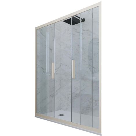 Porta doccia Champagne scorrevole  cm nicchia vetro Glam