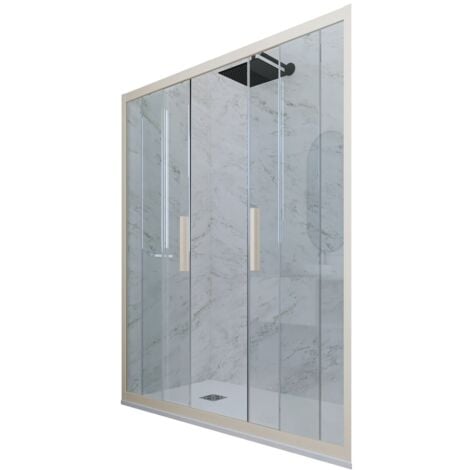 Porta doccia Champagne scorrevole  cm nicchia vetro Glam
