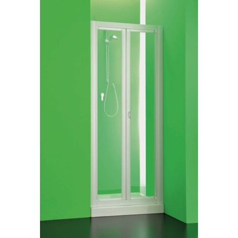 Porta doccia con apertura a libro in acrilico h 185 cm mod. Saturno 90 cm