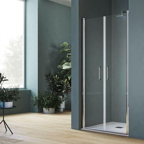 Porta doccia Marte con apertura a libro 100 cm cristallo trasparente da 5  mm - Cerama Shop Online di igienico-sanitari ed accessori per il bagno