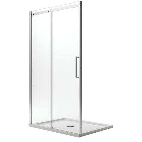 Porta doccia con easy-clean h 200 mod. Prime 100 cm vetro trasparente 8 mm versione sinistra