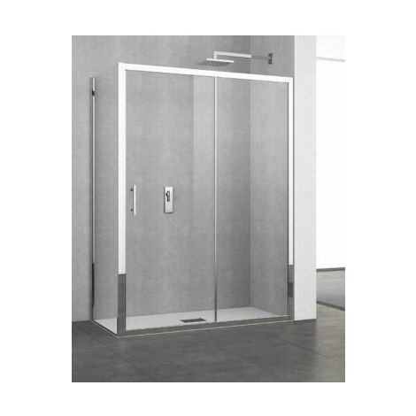 Porta doccia elyane 2P 116 est. 116-122 cristallo trasparente prof. silver