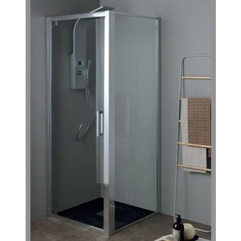 Porta doccia FPB40 in cristallo 6 mm satinato cm. 90 con profilo