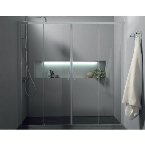 Porta doccia FPSC57 in cristallo 6 mm satinata cm. 150 con
