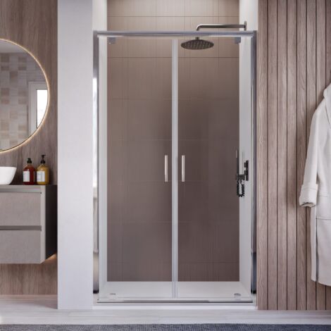 Porta doccia h195 saloon dentro o fuori anticalcare 6mm java, misura 90