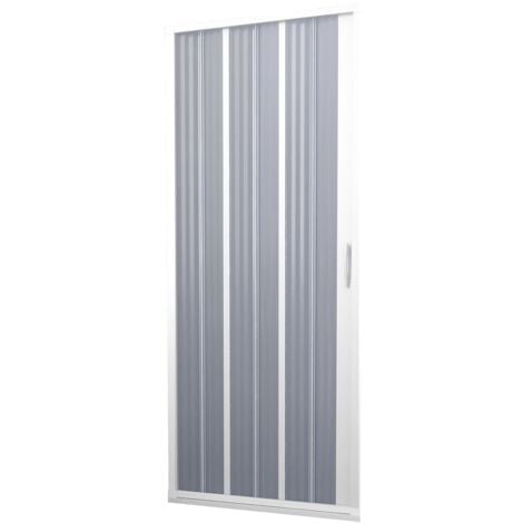 Porta doccia in pvc a soffietto bianco h 185 mod. Flex con apertura laterale 170 cm