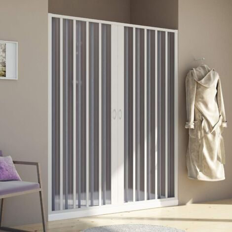 Porta doccia pvc a soffietto h 185 mod. Aura Centrale 110 cm