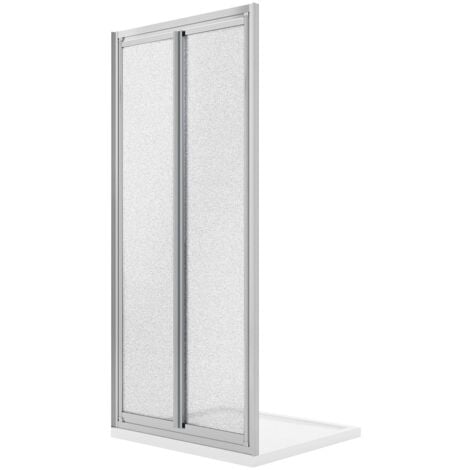 Porta doccia saloon con doppia anta battente vetro stampato h 198 mod. West 70 cm