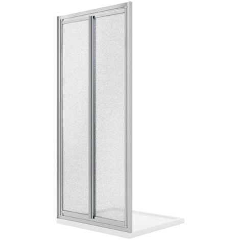 Porta doccia saloon con doppia anta battente vetro stampato h 198 mod. West 80 cm