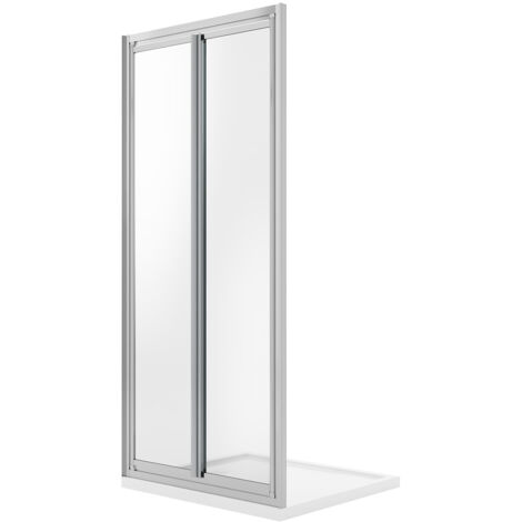 Porta doccia saloon con doppia anta battente vetro trasparente h 198 mod. West 80 cm