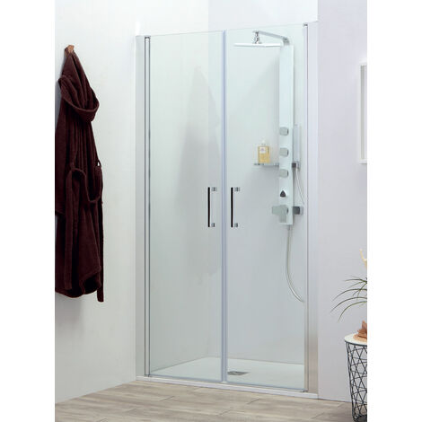 Porta doccia SALOON in cristallo 6 mm trasparente cm. 80 con
