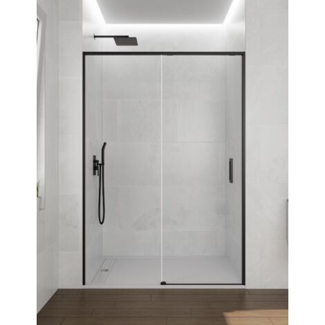 Porta doccia scorrevole 1+1 ABANTE (TWENTY) 115 cm Profilo Nero