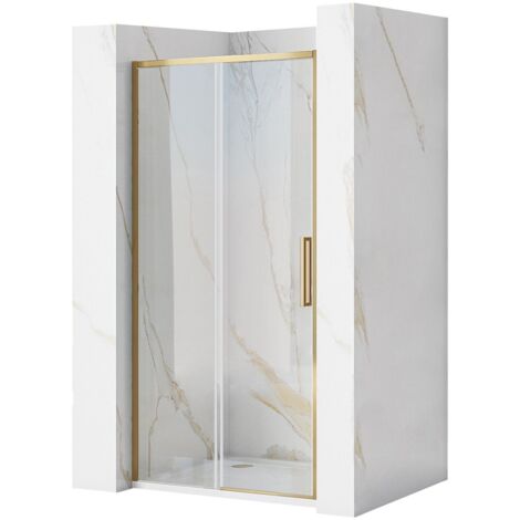 PORTA DOCCIA SCORREVOLE RAPID SLIDE BRUSH GOLD 100