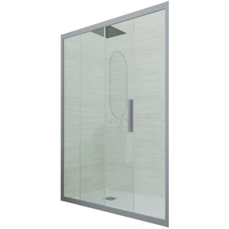Porta doccia Silver scorrevole  cm nicchia vetro Deco