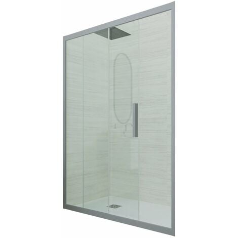 Porta doccia Silver scorrevole  cm nicchia vetro Deco