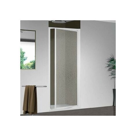 Porta doccia Smeralda in acrilico bollicine cm. 75 profilo bianco