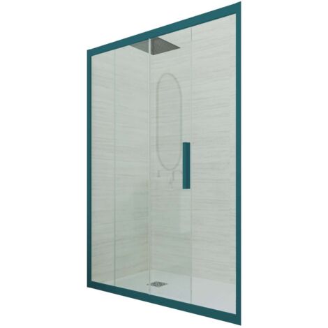 Porta doccia Verde night watch scorrevole  cm nicchia vetro Deco
