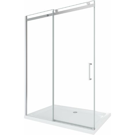 Porta doccia vetro 8 mm per installazione in nicchia Altezza 190 cm installazione reversibile