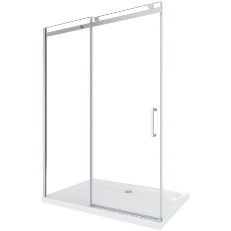 Porta doccia vetro trasparente con easy-clean h 190 mod. Vogue 160 cm