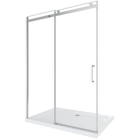 Porta doccia vetro trasparente con easy-clean h 190 mod. Vogue 170 cm