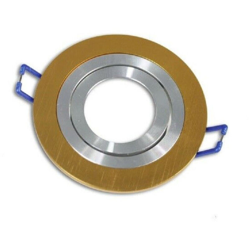 Douille Projecteur Encastrable Pour Projecteur Rond Orientable En Acier Douille P2 Or