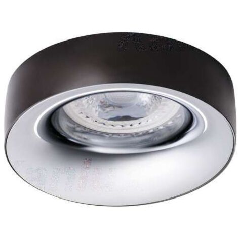 porta faretto incasso anello doppio colore 230v antracite-cromo GU10