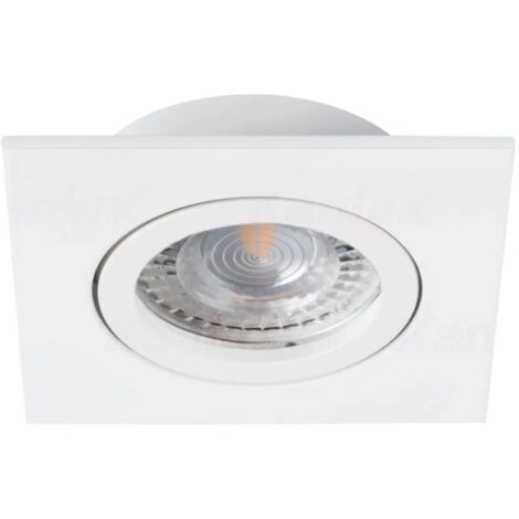 porta faretto incasso dalla quadrato orientabile GX5,3 bianco 1 luce