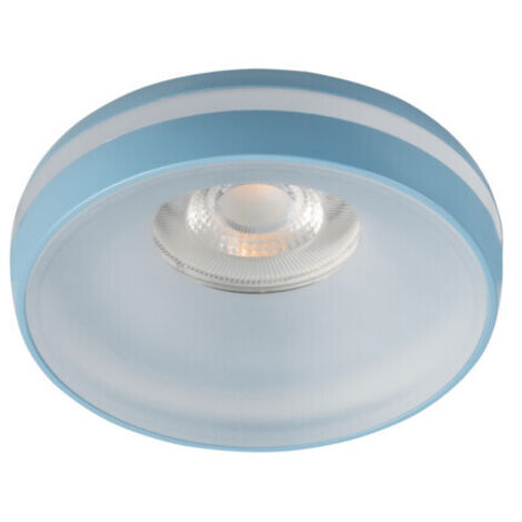 porta faretto incasso eliceo decorativo 230v GU10 tondo azzurro