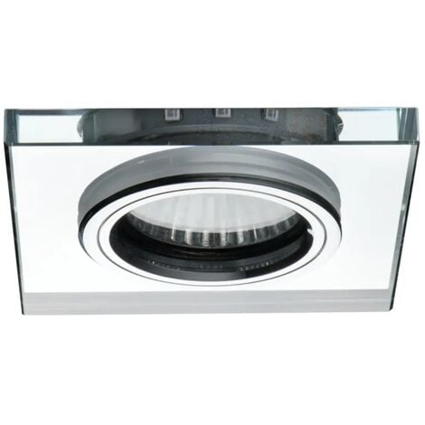 porta faretto incasso vetro decoro led quadrato GU10 fisso blu argento
