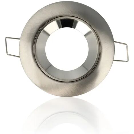 Porta faretto rotondo da incasso diam.79mm, GU10, Alluminio Spazzolato (Gamma Lusso)
