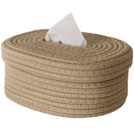 UBBCARE Set 3 Cestini Portaoggetti Pieghevoli In Corda Cotone Con Manici – 11x10,5x10,5 Cm – Organizer Carino E Pratico