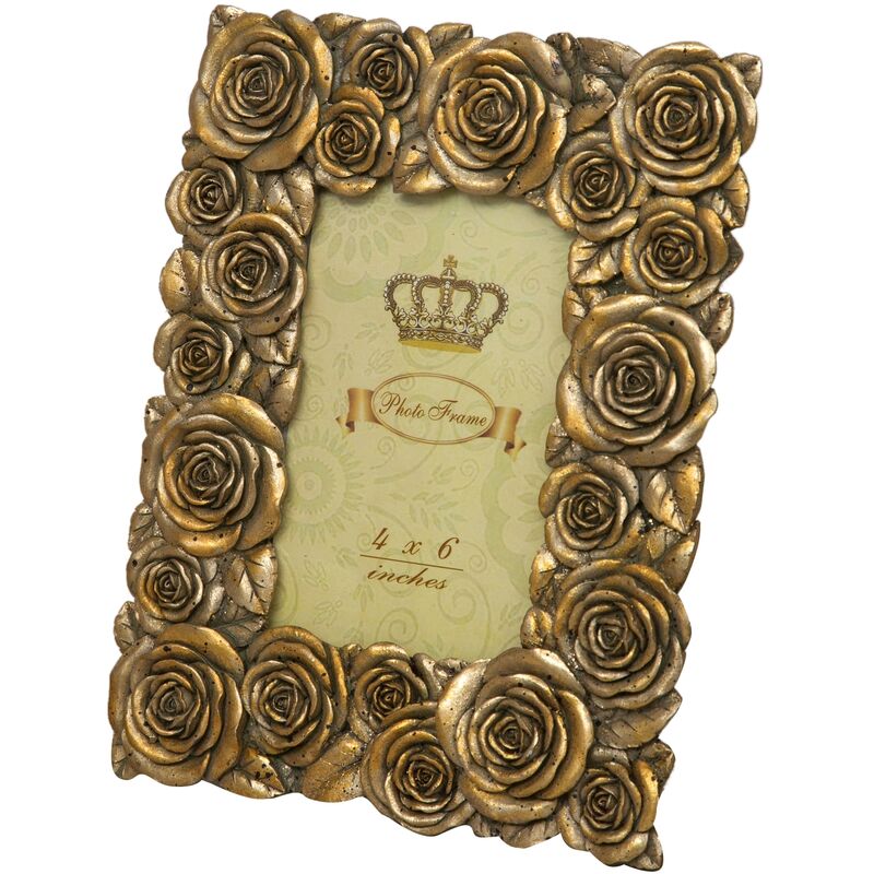 

Biscottini - Porta foto, acabado en oro envejecido (cm: 23 x 5 x 28)
