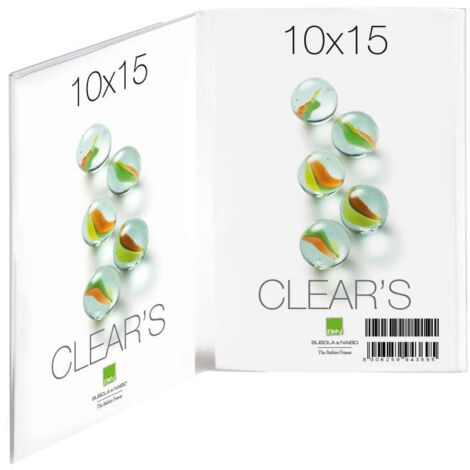 Porta foto clear doppio vert.13x18