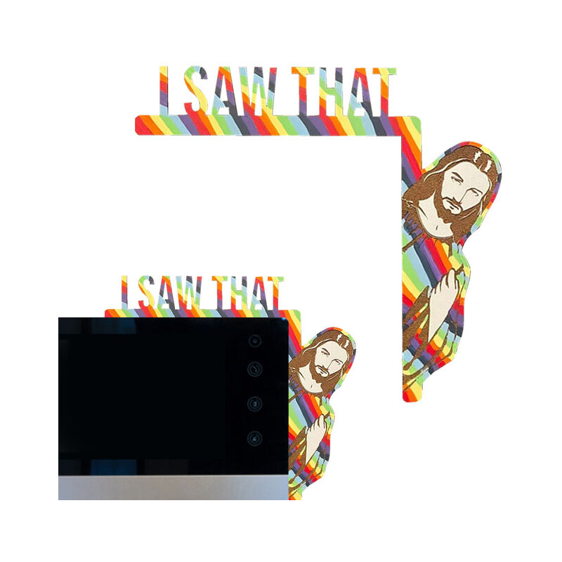 Porta in legno ho visto che gesù testa divertente