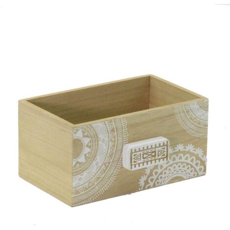 Porta iris rectangular de madera cm20x12h10