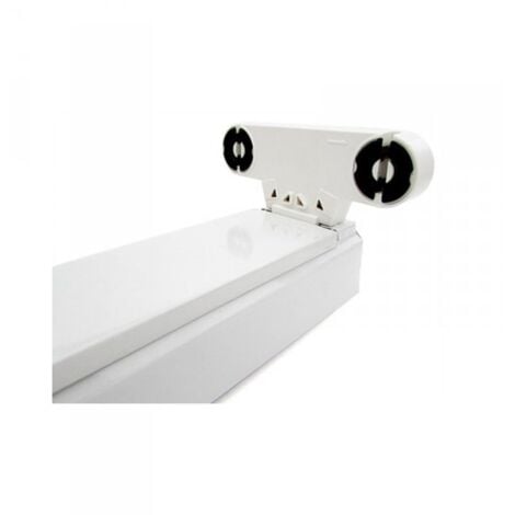 MITEPEK Porta Lampada Plafoniera Per Doppio 2 Tubi Led T8 da 120cm Interno Non Impermeabile IP20